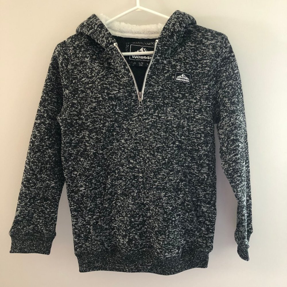 Youth West 49 Black Heathered Unisex Hoodie Large (14)